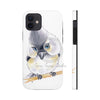 Cute Titmouse Bird Watercolor Art Case Mate Tough Phone Cases Iphone 12