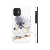 Cute Titmouse Bird Watercolor Art Case Mate Tough Phone Cases Iphone 12 Mini