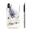 Cute Titmouse Bird Watercolor Art Case Mate Tough Phone Cases Iphone Xs Max