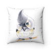 Cute Titmouse Bird Watercolor Art Square Pillow 14 × Home Decor