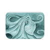 Cyan Green Dancing Octopus Watercolor Ink Bath Mat Small 24X17 Home Decor