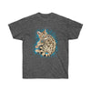 Cute Bengal Cat Kitten Blue Splash Ink Watercolor Art Dark Unisex Ultra Cotton Tee