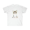 Cute Calico Kitten Cat Cameo Watercolor Art Ultra Cotton Tee