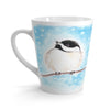 Cute Chickadee Bird Blue Watercolor Art Latte mug