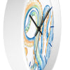 Blue Octopus Tentacles Watercolor Kraken Art Wall clock