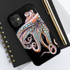 Dancing Octopus Pink On Black Art Mate Tough Phone Cases Case