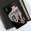 Dancing Octopus Pink On Black Art Mate Tough Phone Cases Case