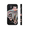 Dancing Octopus Pink On Black Art Mate Tough Phone Cases Iphone 12 Mini Case