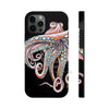 Dancing Octopus Pink On Black Art Mate Tough Phone Cases Iphone 12 Pro Case