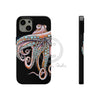 Dancing Octopus Pink On Black Art Mate Tough Phone Cases Iphone 13 Case