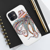 Dancing Octopus Pink On White Art Mate Tough Phone Cases Case