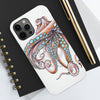 Dancing Octopus Pink On White Art Mate Tough Phone Cases Case