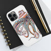 Dancing Octopus Pink On White Art Mate Tough Phone Cases Case