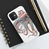 Dancing Octopus Pink On White Art Mate Tough Phone Cases Case