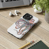 Dancing Octopus Pink On White Art Mate Tough Phone Cases Case