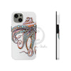 Dancing Octopus Pink On White Art Mate Tough Phone Cases Iphone 13 Case
