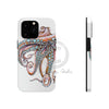 Dancing Octopus Pink On White Art Mate Tough Phone Cases Iphone 13 Pro Case