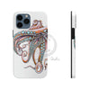 Dancing Octopus Pink On White Art Mate Tough Phone Cases Iphone 13 Pro Max Case