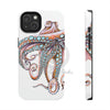 Dancing Octopus Pink On White Art Mate Tough Phone Cases Iphone 14 Case