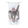 Dancing Octopus Pink On White Art Polycotton Towel 30 × 60 Home Decor