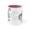 Dancing Octopus Pink Teal Art Accent Coffee Mug 11Oz