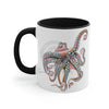 Dancing Octopus Pink Teal Art Accent Coffee Mug 11Oz