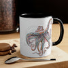 Dancing Octopus Pink Teal Art Accent Coffee Mug 11Oz