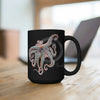 Dancing Octopus Pink Teal Art Black Mug 15Oz