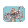 Dancing Octopus Teal Blue Art Bath Mat 24 × 17 Home Decor