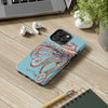 Dancing Octopus Teal Blue Art Mate Tough Phone Cases Case