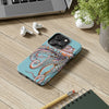 Dancing Octopus Teal Blue Art Mate Tough Phone Cases Case