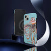 Dancing Octopus Teal Blue Art Mate Tough Phone Cases Case