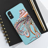 Dancing Octopus Teal Blue Art Mate Tough Phone Cases Case