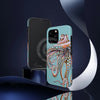 Dancing Octopus Teal Blue Art Mate Tough Phone Cases Case