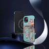 Dancing Octopus Teal Blue Art Mate Tough Phone Cases Case