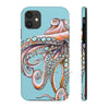 Dancing Octopus Teal Blue Art Mate Tough Phone Cases Iphone 11 Case