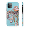 Dancing Octopus Teal Blue Art Mate Tough Phone Cases Iphone 11 Pro Case
