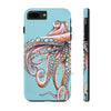 Dancing Octopus Teal Blue Art Mate Tough Phone Cases Iphone 7 Plus 8 Case