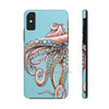 Dancing Octopus Teal Blue Art Mate Tough Phone Cases Iphone X Case