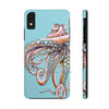 Dancing Octopus Teal Blue Art Mate Tough Phone Cases Iphone Xr Case