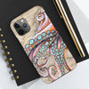 Dancing Octopus Vintage Map Nautical Mate Tough Phone Cases Case