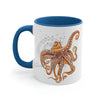 Dancing Octopus With Bubbles Accent Coffee Mug 11Oz