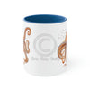 Dancing Octopus With Bubbles Accent Coffee Mug 11Oz Blue /