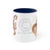 Dancing Octopus With Bubbles Accent Coffee Mug 11Oz Navy /