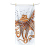 Dancing Octopus With Bubbles Art Polycotton Towel 30 × 60 Home Decor