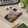 Dancing Octopus With Bubbles Blue Art Mate Tough Phone Cases Case