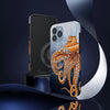 Dancing Octopus With Bubbles Blue Art Mate Tough Phone Cases Case