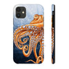 Dancing Octopus With Bubbles Blue Art Mate Tough Phone Cases Iphone 11 Case