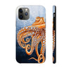 Dancing Octopus With Bubbles Blue Art Mate Tough Phone Cases Iphone 11 Pro Case
