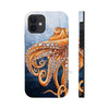 Dancing Octopus With Bubbles Blue Art Mate Tough Phone Cases Iphone 12 Case